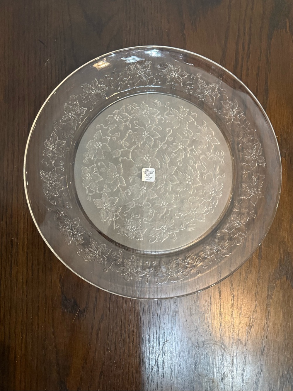 Vintage Princess House Fantasia 13” Large Round Crystal Serving Platter NWT
